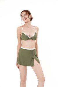 MIMI SWIM SKIRT - OLIVE