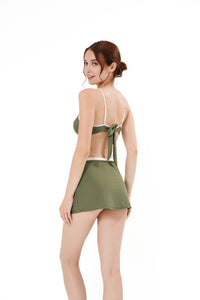MIMI SWIM SKIRT - OLIVE